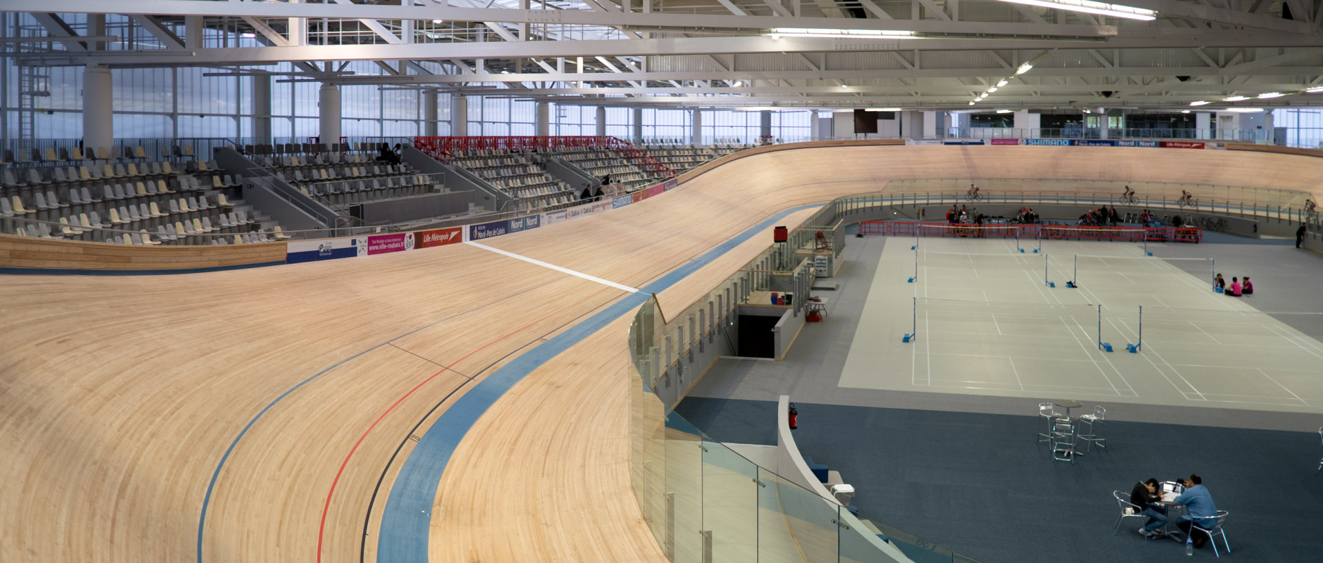 La piste du nouveau vélodrome Jean Stablinski, "Stab", à Roubaix.