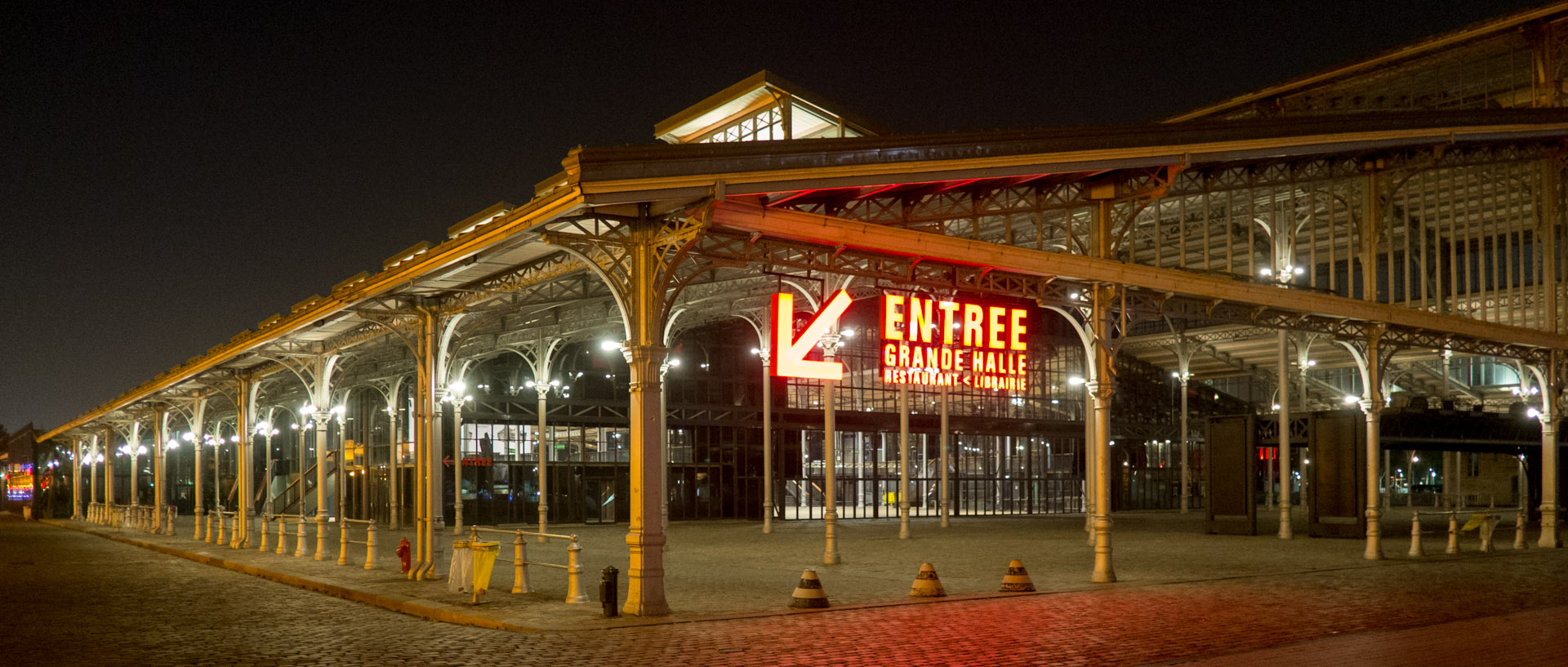 La grande halle de la Villette, à Paris.