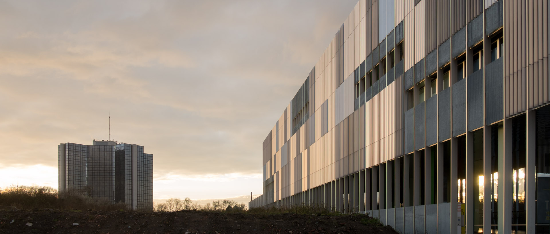 La Zone de l'Union, le CETI et la tour Mercure, à Roubaix.