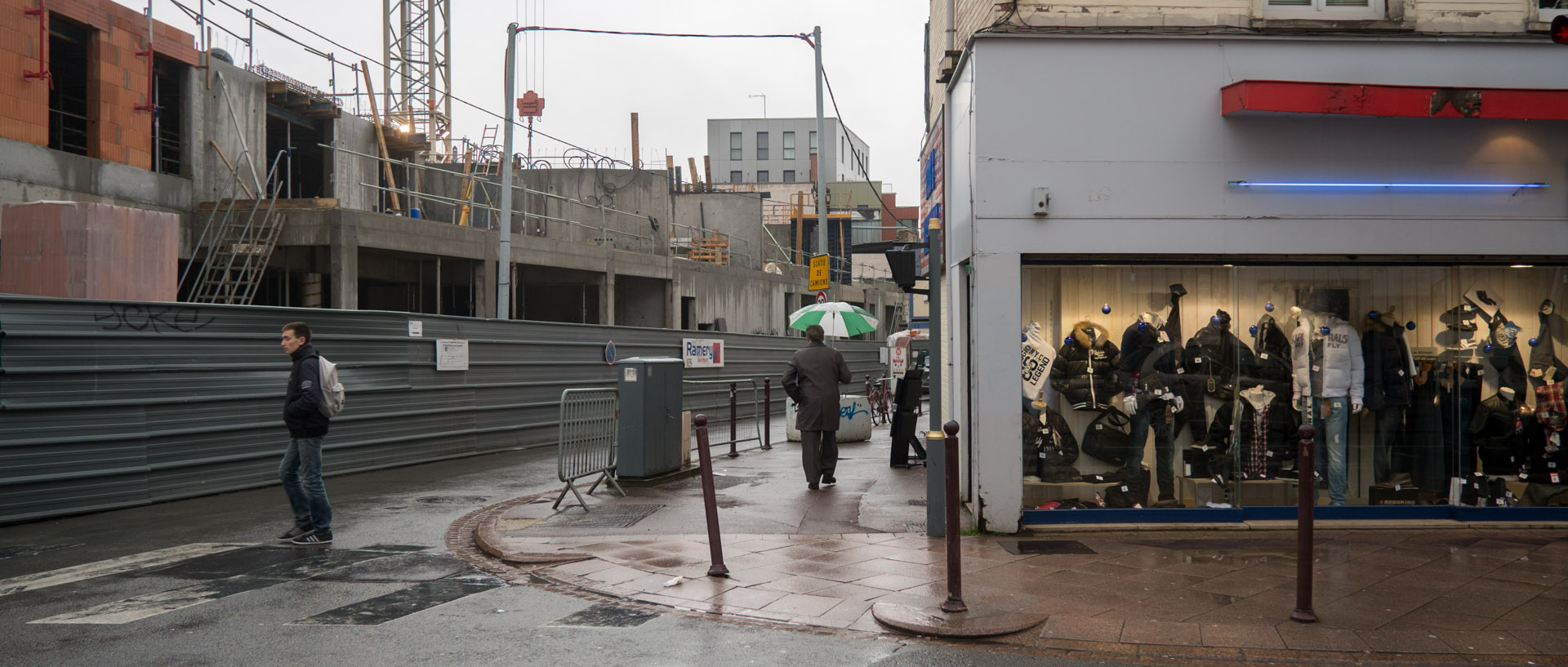 Immeuble en construction, rue Gambetta, à Wazemmes, Lille.