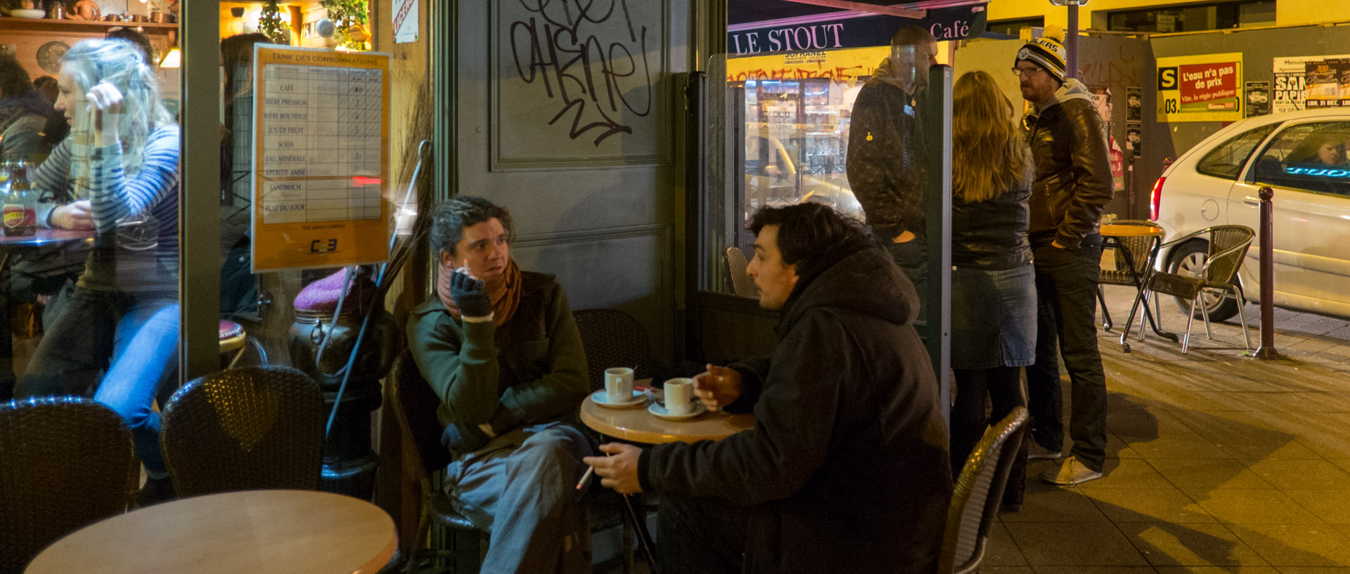 En terrasse, rue Gambetta, à Lille.