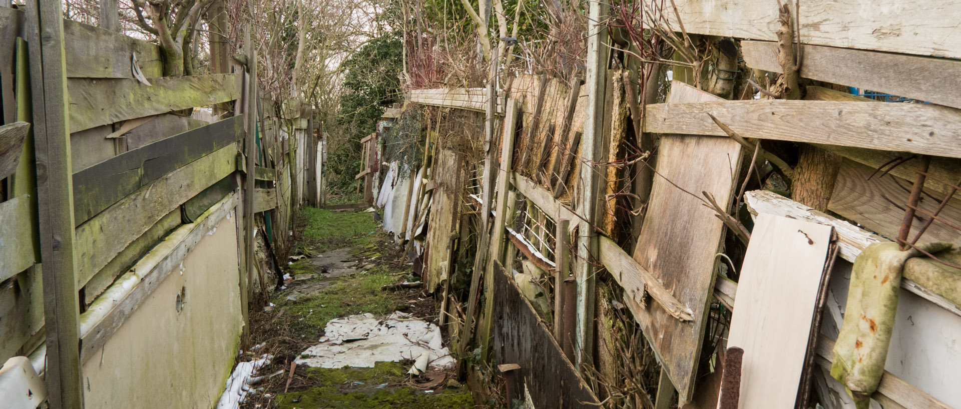 Cabanes de jardins dans la banlieue de Lille.