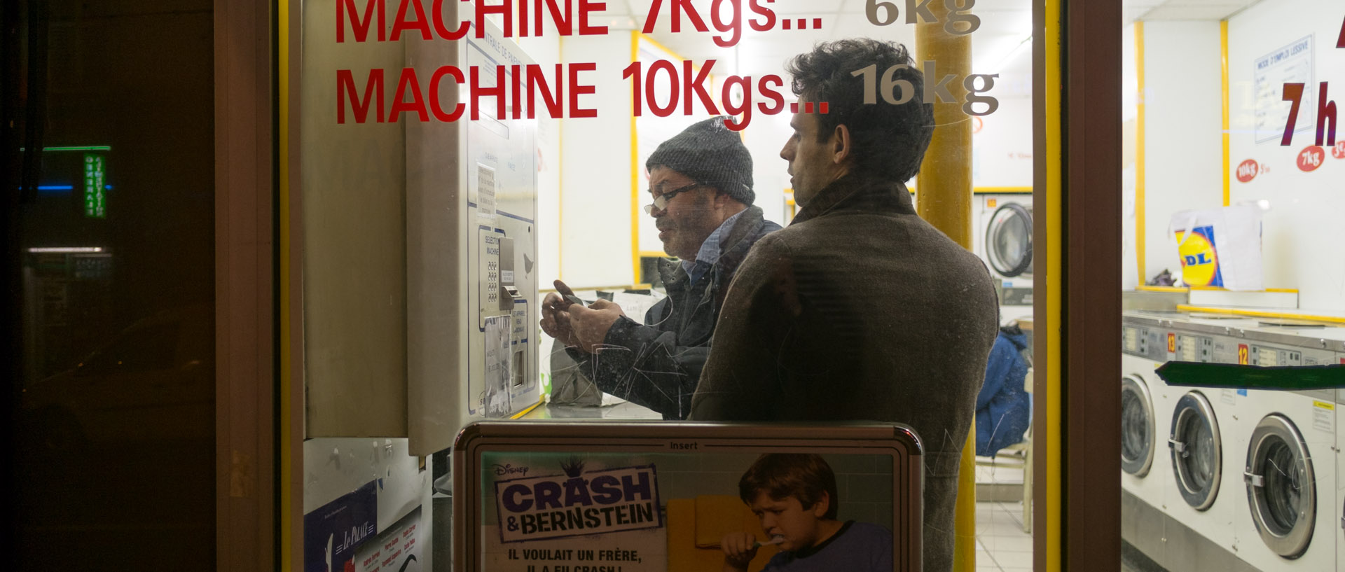 Laverie automatique, rue de Clignancourt, à Paris.