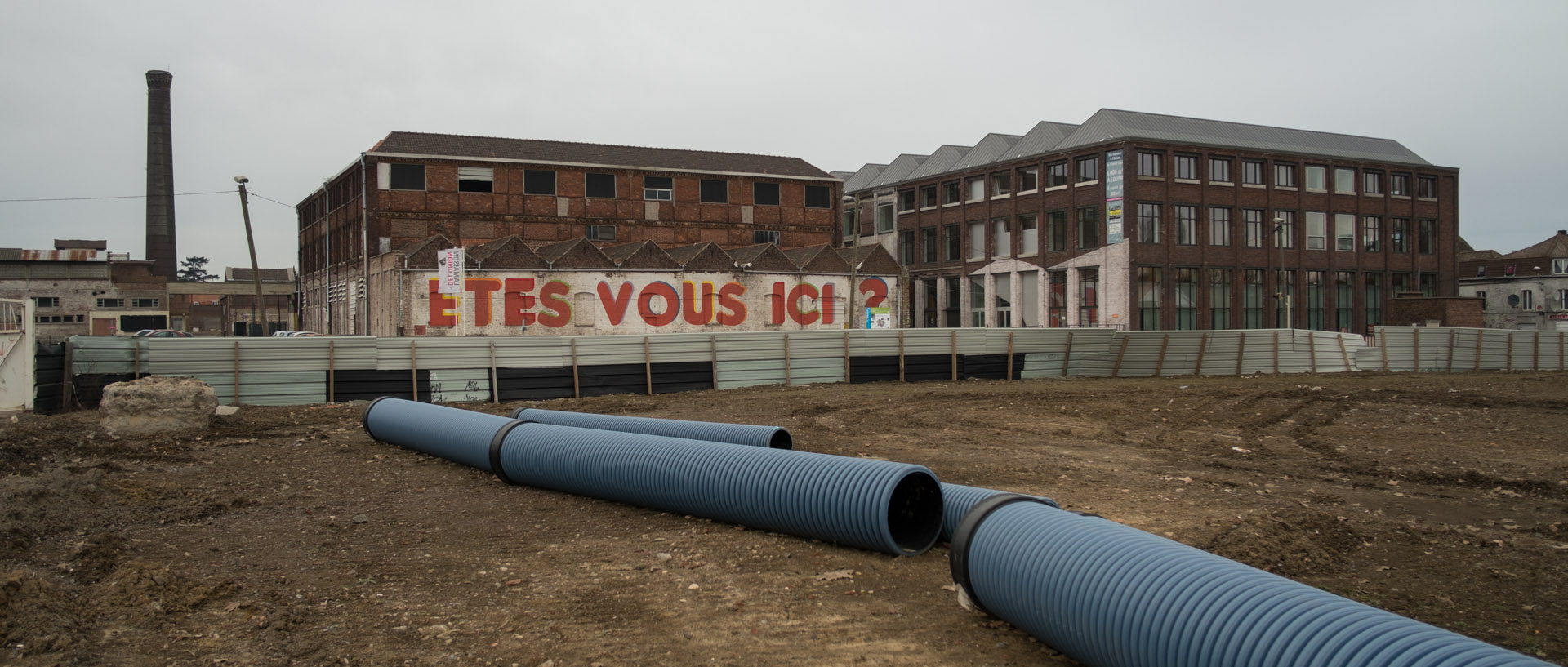 Vieux bâtiments industriels, Zone de l'Union, à Roubaix.