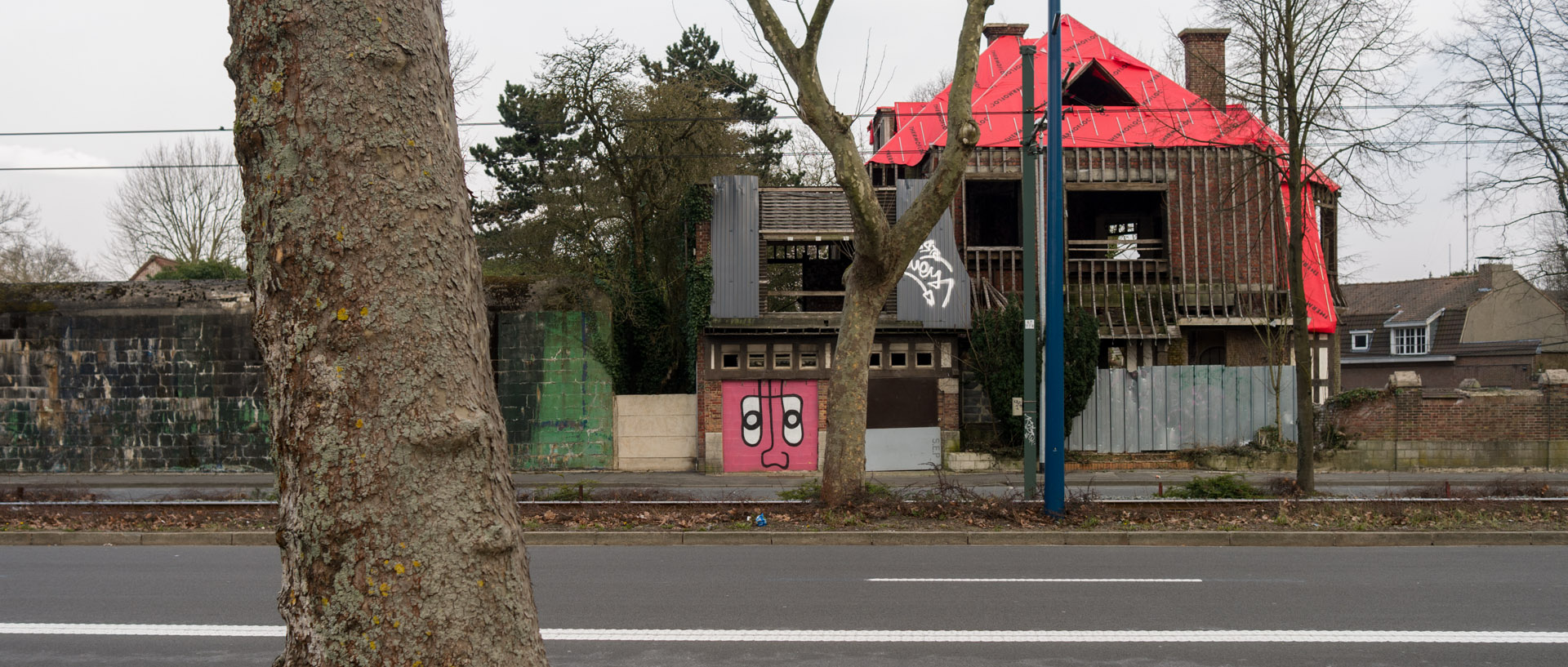 Maison en chantier, avenue de la Marne, à Tourcoing.