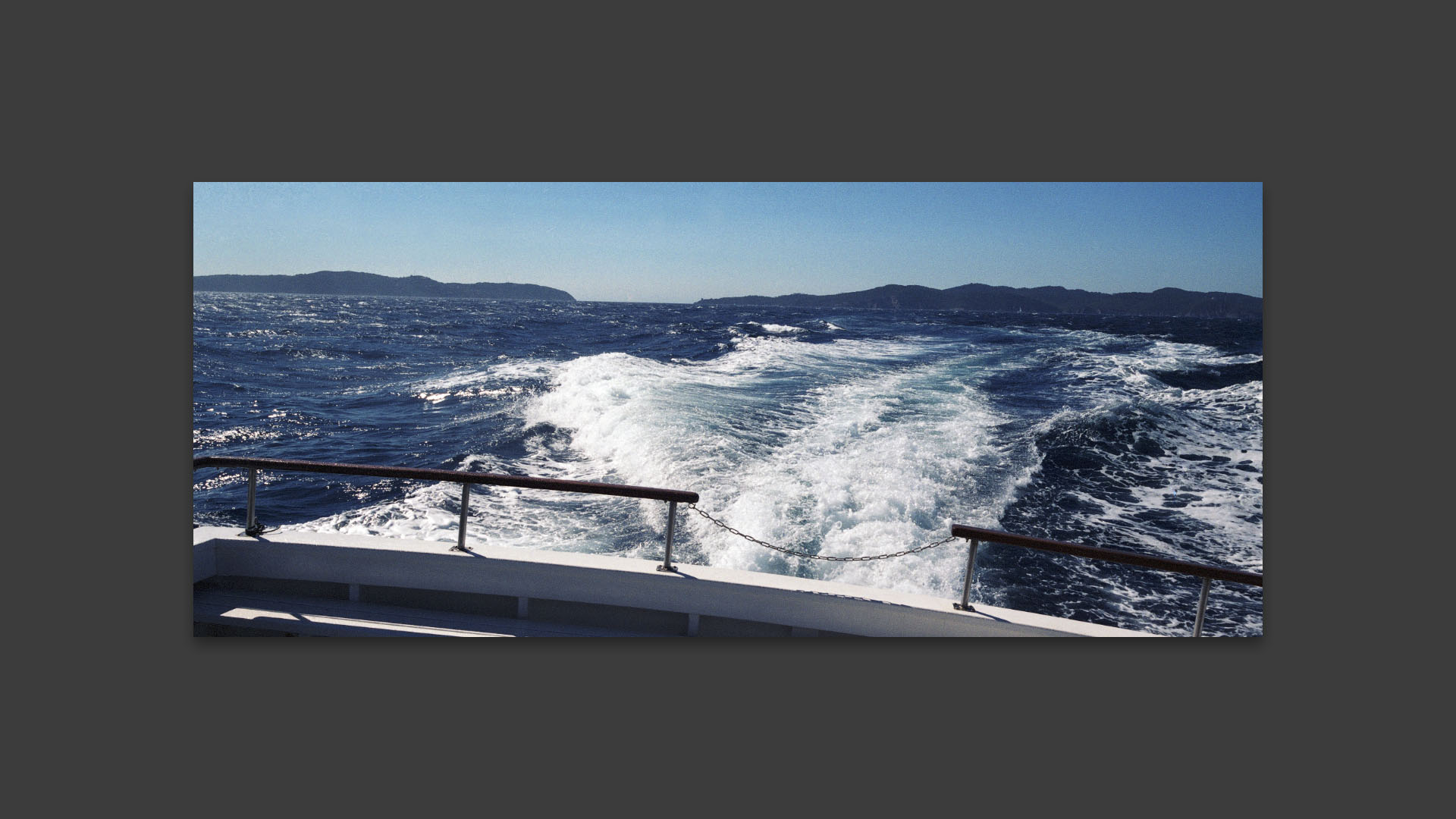 Sur la vedette de la compagnie des Iles d'Or, retour vers le Lavandou. 