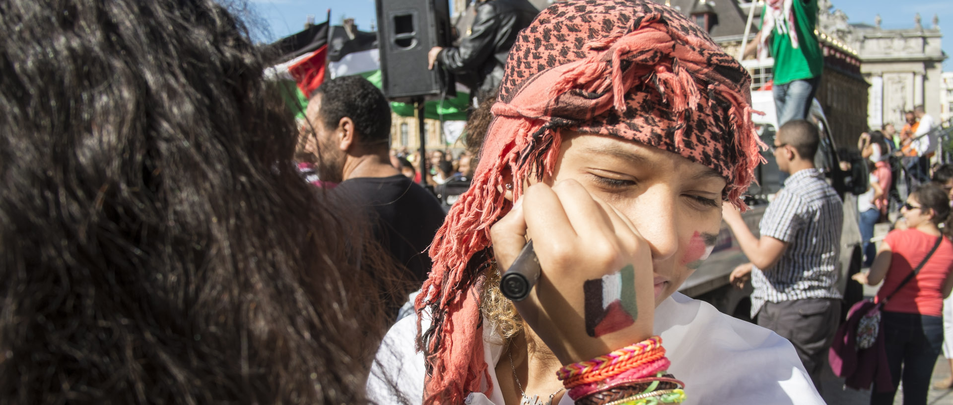 Manifestation pour la Palestine / Demonstration for Palestine Lundi 14 juillet 2014, 17:22, place du Général-de-Gaulle, Lille